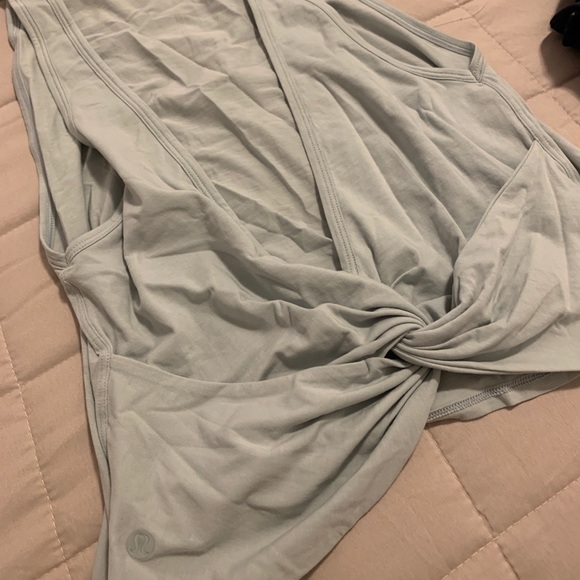 Light blue lululemon tank with twist back - Picture 2 of 2